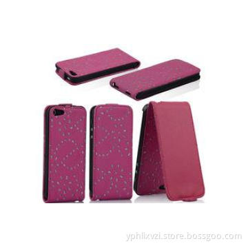 Pink PU Leather Alligator Mobile Cell Phone Case Handmade i